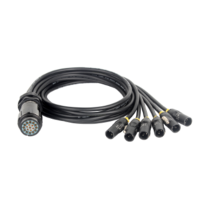HYPERCORD 3ft 19Pin Female Socapex LSC-19 to (6) PowerCon Breakin Cable